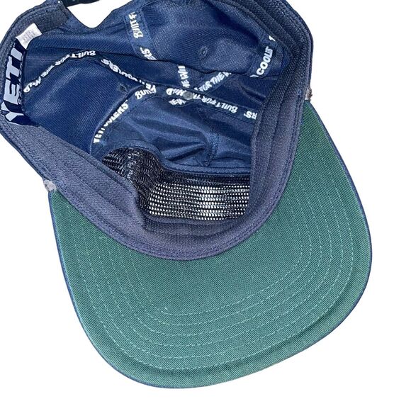 Yeti Coolers Baseball Cap Hat Snapback Trucker Embroidered Built Wild Blue White - Picture 11 of 12